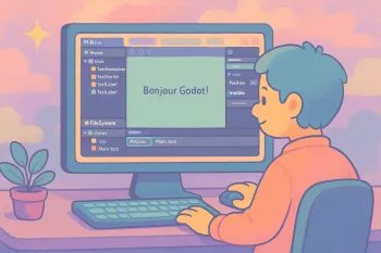 Godot : Guide complet de l’interface (Viewport, Scene, Inspector, Output) sur Main.tscn