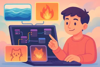 Créer des shaders 2D dans Godot 4 : guide débutant de Visual Shader à ShaderLang (UV, bruit, transitions)